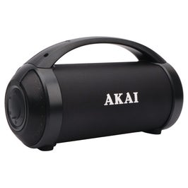 Boxa portabila activa Akai ABTS-21H, 6.5 W RMS, Bluetooth, USB, Aux in, radio FM, lumini difuzor, functie True Wireless Stereo, indicator LED nivel baterie, neagra