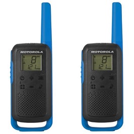 Statie radio emisie / receptie PMR portabila Motorola Talkabout T62 Blue, set 2 bucati, 16 canale, 446 MHz, 0.5 W, acumulator Ni-Mh + functionare pe baterii, scanare canale, monitorizare canale, blocare tastatura, Roger Beep, tonuri apelare