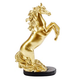 Statueta Horse, Noroc, Ella Home, rasina, auriu, 23 cm