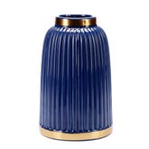 Vaza decorativa Ella Home, Luxe, ceramica, albastru, 21 cm