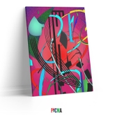 Tablou canvas luminos Pictura abstracta, CLT0282, Picma, dualview, panza + sasiu lemn, 80 x 120 cm