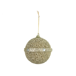 Glob decorativ Craciun, spuma, auriu, 8 cm, D261135