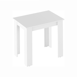 Masa bucatarie / dining fixa Tarinio, dreptunghiulara, 4 persoane, alba, 86 x 60 x 75 cm, 1C