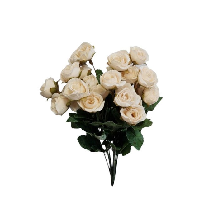 Buchet flori artificiale 24226, plastic, alb, 35 cm