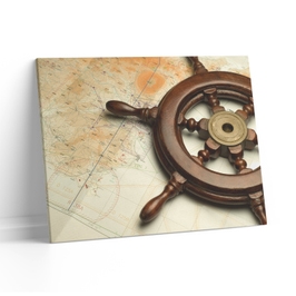 Tablou canvas Timona pe harta, CT0302, Picma, standard, panza + sasiu lemn, 40 x 60 cm