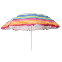 Umbrela soare de plaja / gradina, D12609, rotunda, structura metal, multicolor, D 200 cm